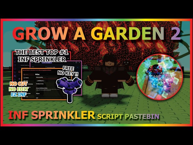 GROW A GARDEN 2 Script Pastebin 2026 AUTO FARM, INFINITE SPRINKLER, ROLLBACK DATA, NO CUT (NO KEY) 🌱