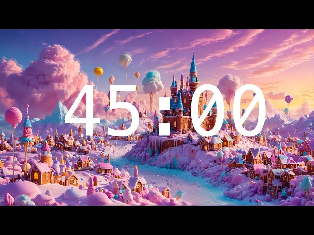 45 Minute Countdown Timer with Alarm | Relaxing Music | Timers for the Classroom | Candy Land 🍭