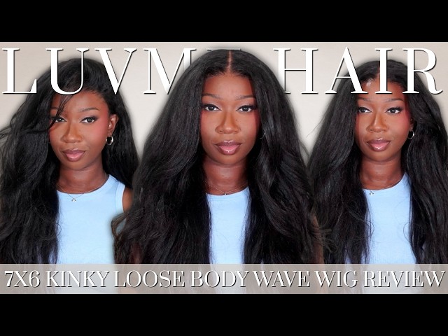 LuvMe Hair | Kinky Loose Body Wave 7x6 Closure Wig Install + Review | Tan Williams