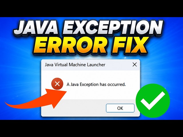 How To Fix Java Exception Has Occurred Error (2026)