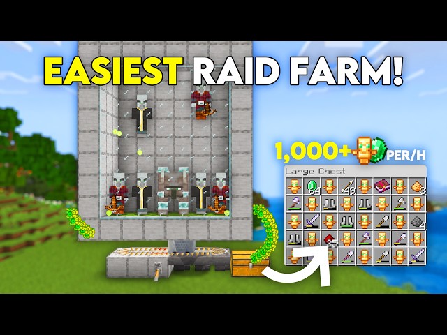 NEW Easiest Raid Farm Minecraft Bedrock 26.4 !