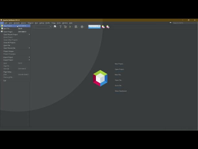 Creating a new Java Project in Apache NetBeans