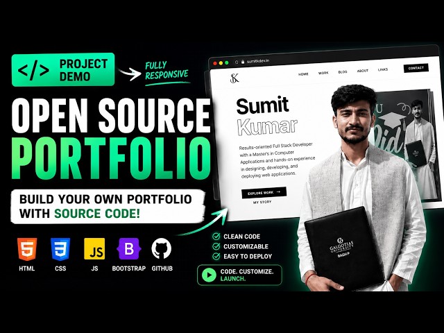 Open Source Portfolio Website | Build Your Own Developer Portfolio with Source Code