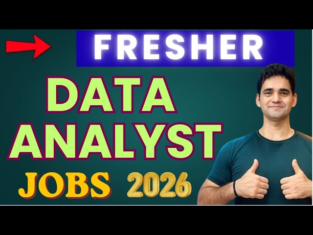 Data Analyst Jobs for Freshers 2026 | Latest MNC Hiring No Experience Required | Apply Fast