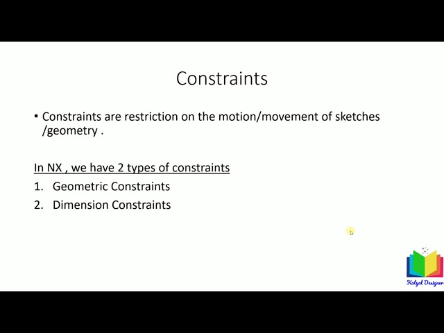 Geometric Constraints in NX Siemens (Naveen Katyal)