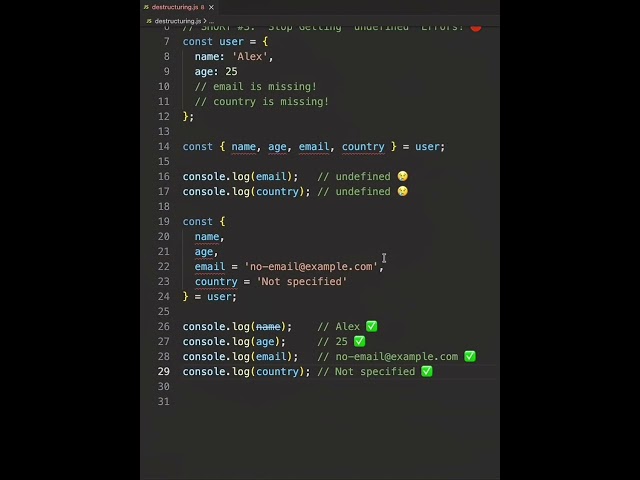 Stop Getting 'undefined' Errors #coding #frontendcourse #javascript