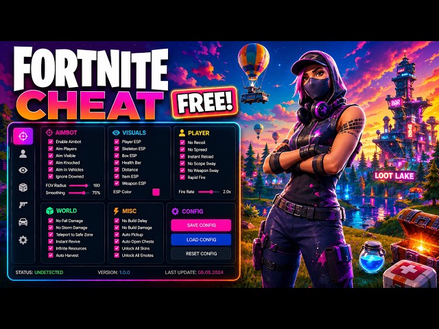 Fortnite Mod Menu 2026 (Free PC) Undetected | Aimbot + ESP & Instant Build [No Recoil Working]