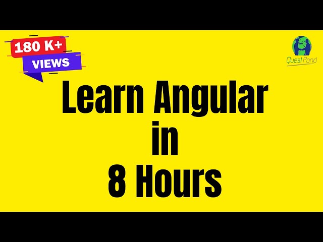 Learn Angular from Scratch | Angular Tutorial for Beginners | Angular Tutorial Step by Step