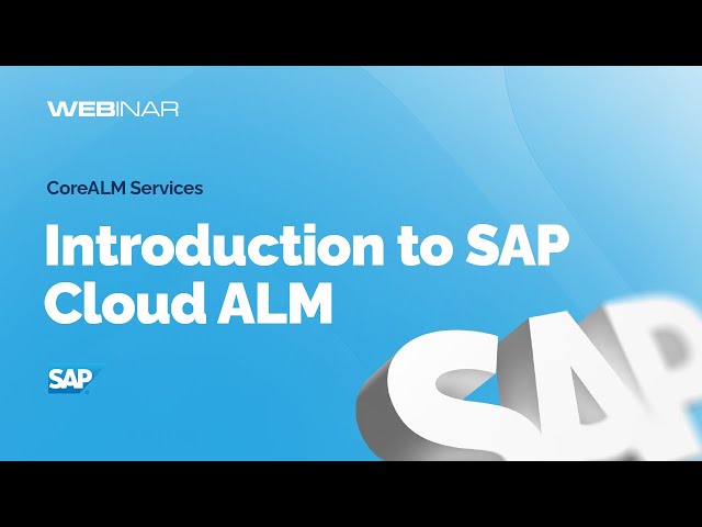 Introduction to SAP Cloud ALM