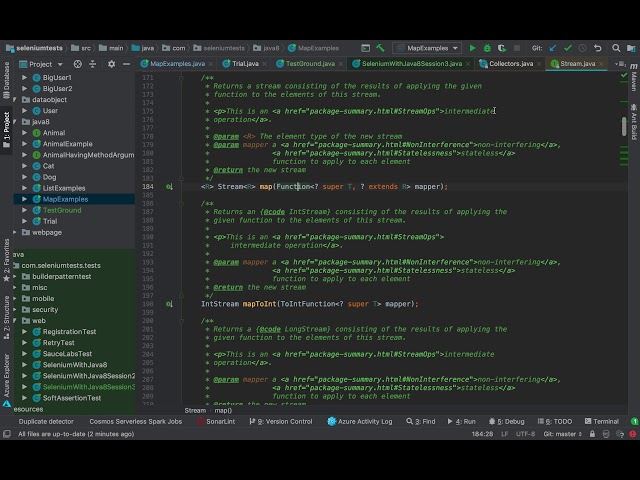 Java 8 part 3: Stream map operations and Selenium WebDriver