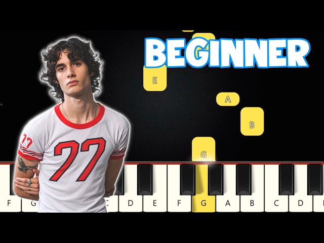 12 to 12 - sombr | Beginner Piano Tutorial | Easy Piano