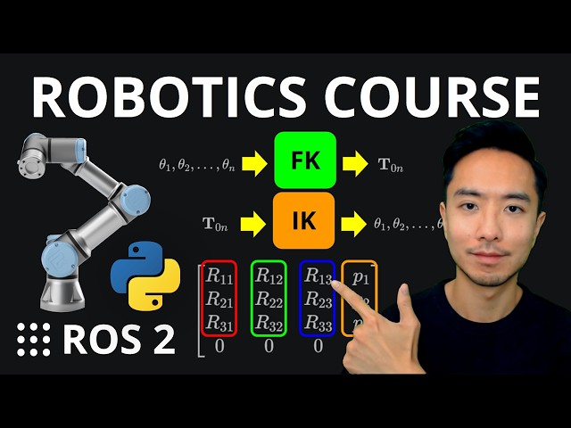 Robotics Course: Kinematics & Dynamics (Theory to Simulation in ROS 2 Python with UR Robot)
