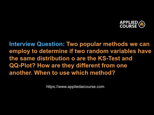 KS-Test and QQ-Plot? How are they different from one another. When to use which method?