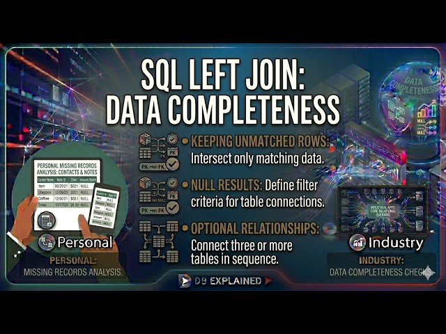 SQL LEFT JOIN Explained | Keep Unmatched Rows and Handle NULLs | SQL Tutorial