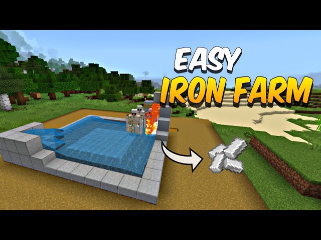 EASIEST Iron Farm in Minecraft Bedrock 1.26.10! 🔥 | 400+ Iron Per Hour