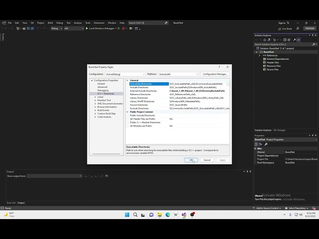 How to add boost library to VS 2022 project