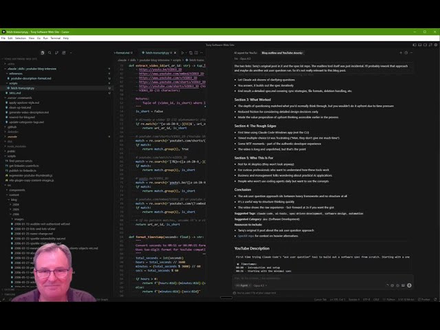 Creating an agent skill for youtube video blog and description creation