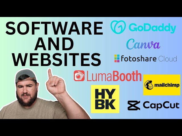 All of the software and websites I use to run my photo booth business