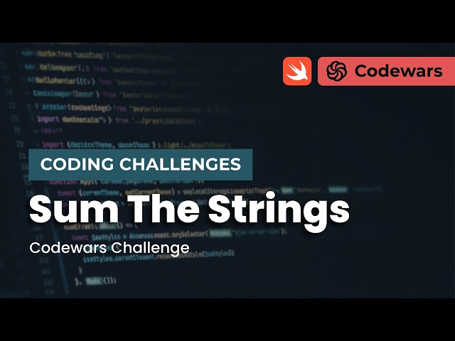 Swift Coding Challenges | Codewars - Sum The Strings [ENGLISH]