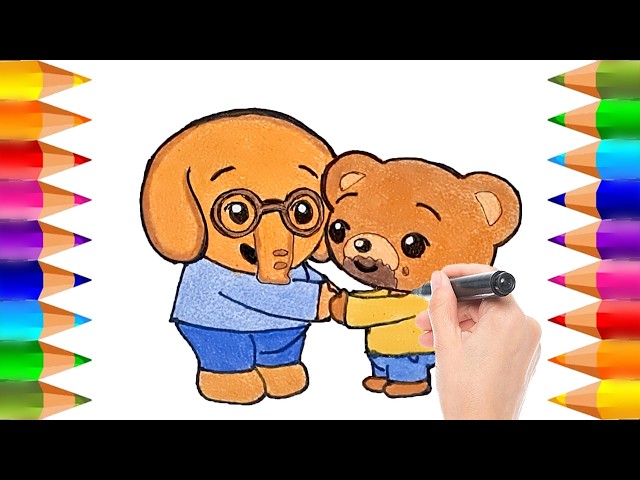 Chocolate - Plim Plim | How to Draw and Color Bam and Nesho | Drawings for Kids
