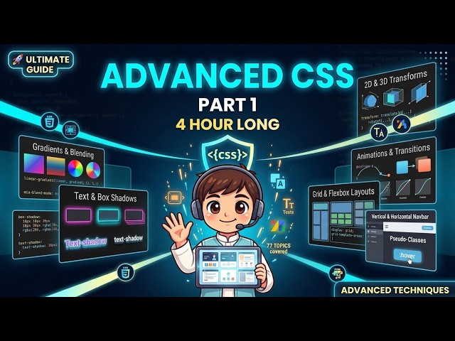 Advanced CSS Part 1 | 4 Hour Full Course | Complete CSS Tutorial