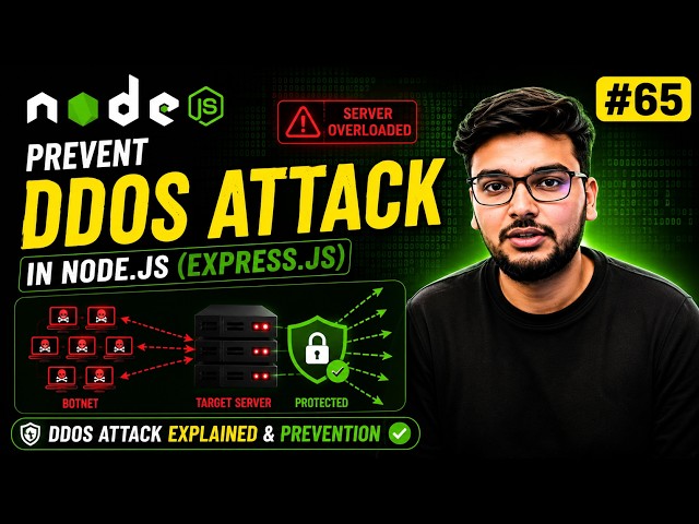 DDoS Attack in Node.js Explained | Prevention in Express.js (Real Example) | Secure Your Node.js API
