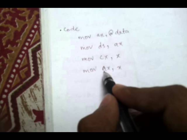 FACTORIAL PROGRAM for 8086 with English subtitles