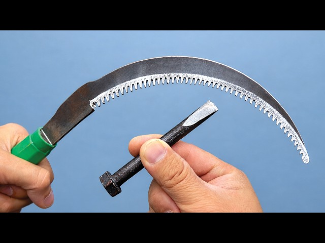 ¡Una forma ingeniosa de afilar una hoz en tan solo 2 minutos! ¡Una idea brillante!