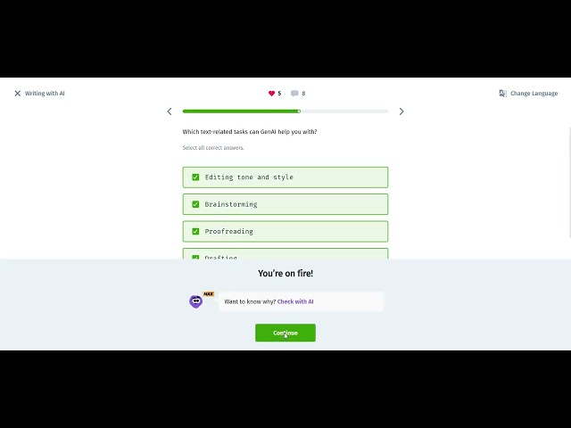 Solo learn - Generative AI course - Writing with AI - 9