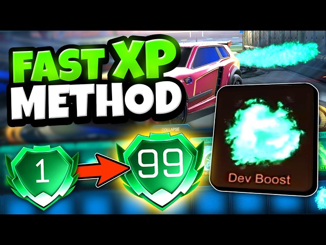 The FASTEST WAY to unlock the NEW DEV/ALPHA BOOST! (Rocket League XP Guide)