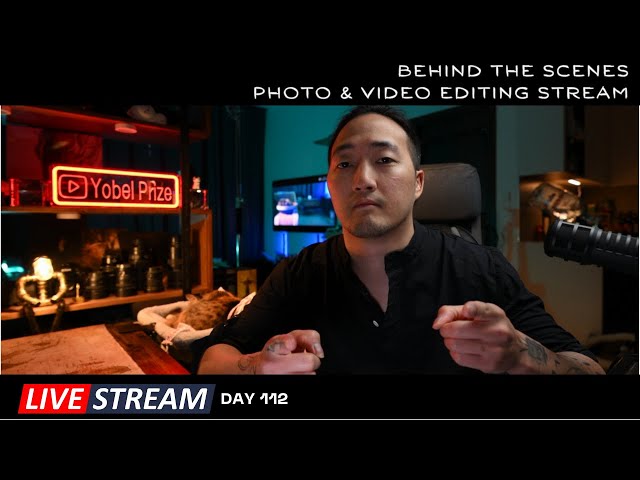 🔴 Let's edit some photos / videos | cat cams + chill vibes 📸 🐱 | DAY 112