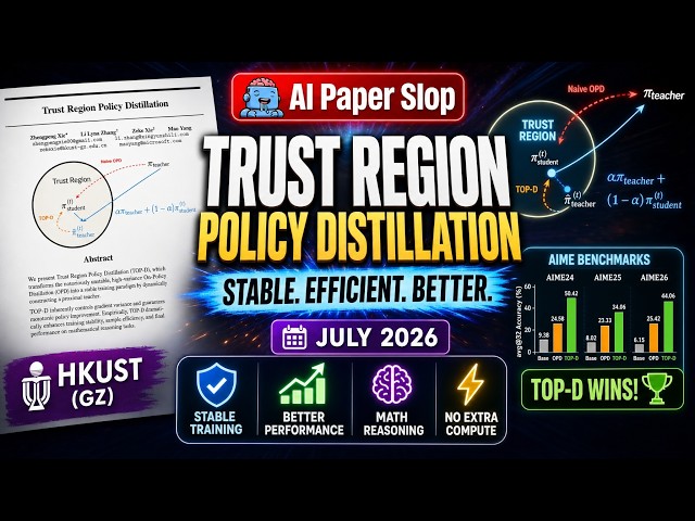 Trust Region Policy Distillation (Jul 2026)