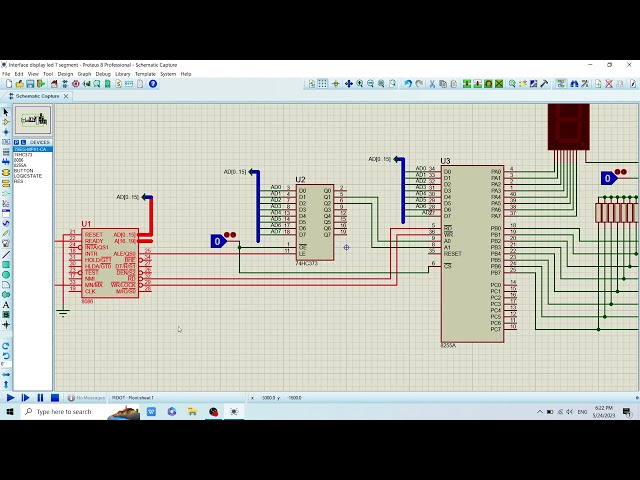 8086 Proteus Example