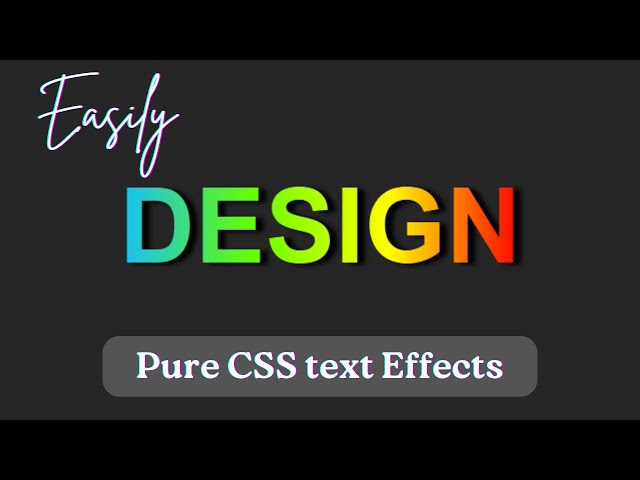 Gradient Text with Shadow Effect Using HTML & CSS | Colorful 3D Text Design Tutorial
