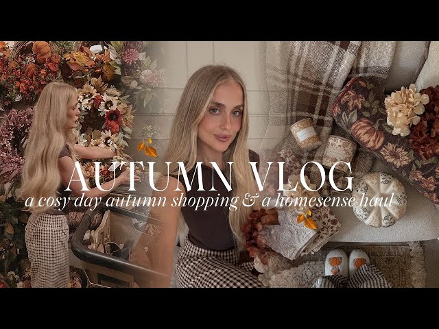 COSY AUTUMN VLOG 🍂 autumn shop with me, homesense finds & huge autumn haul 