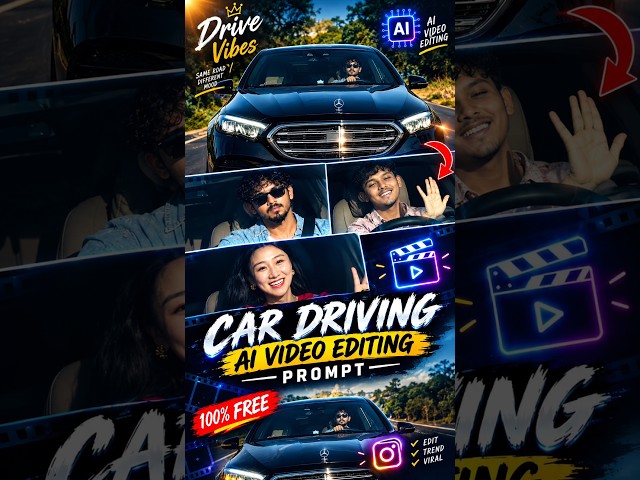 Instagram Trending Car Driving AI Video Editing | How to Create AI Car Driving Videos
