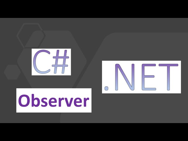 Design Pattern Observer C# (ENGLISH)