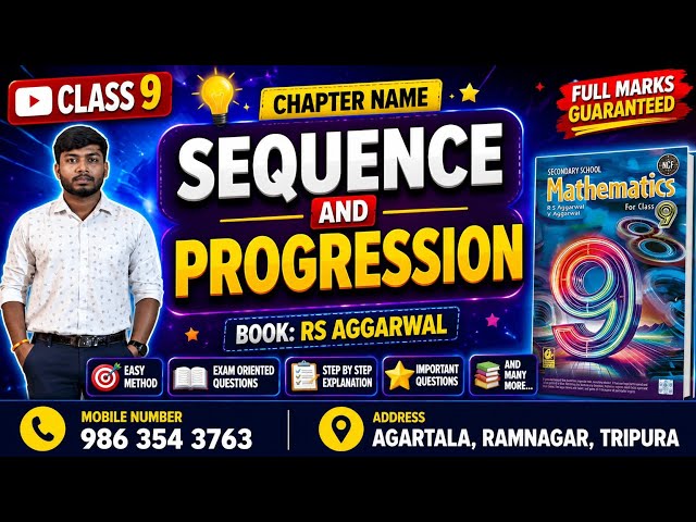 Class-9 | Sequence and Progression | Chapter -6 | Part - 3 | Rs Aggerwal | By Biplab Sir 
