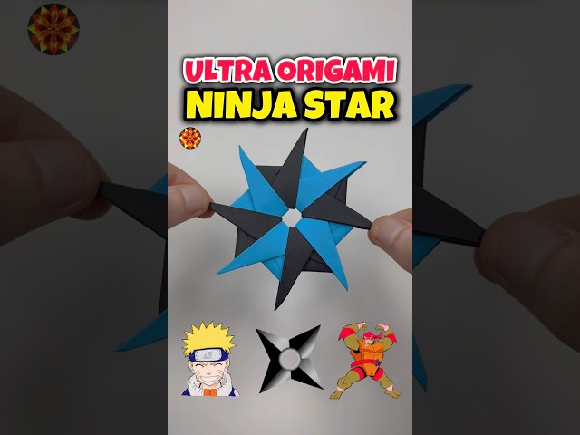 Origami Easy Ninja Star Paper Shuriken Craft Tutorial #paperninjastar #origami #origamicraft #shorts