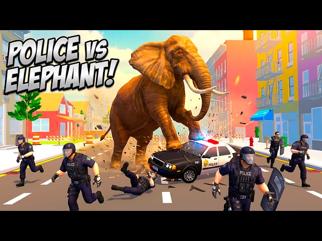 ANGRY ELEPHANT vs POLICE! 🐘 City Rampage Gameplay (Android) - Part 2