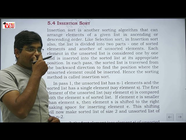 Class 12 Computer Ch5  Insertion Sort 22Sept21