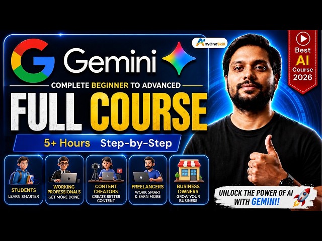 Google Gemini AI Full Course 2026 | Prompt Engineering | Gemini AI Full Tutorial (Hindi)