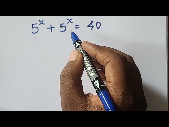 Solve 5^x + 5^x = 40 | Exponential Equation Using Logarithms