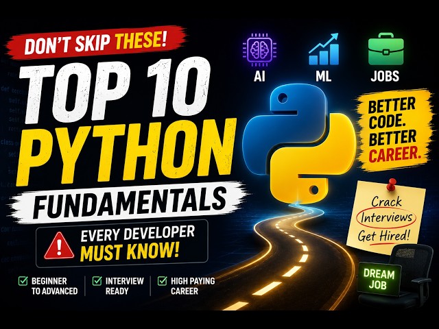 99% of Python Learners Skip These 10 Important Topics ❌ Ye Galti kabhi na karna