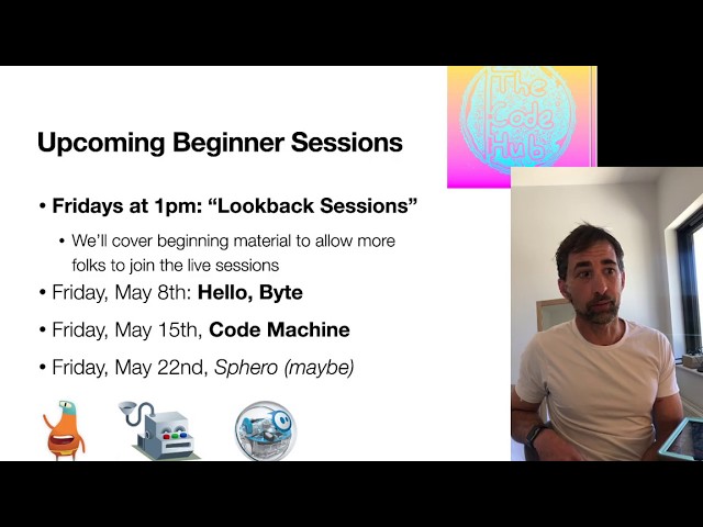 The Code Hub: Coding at Home: Day Thirty One, Classes and Cameras!
