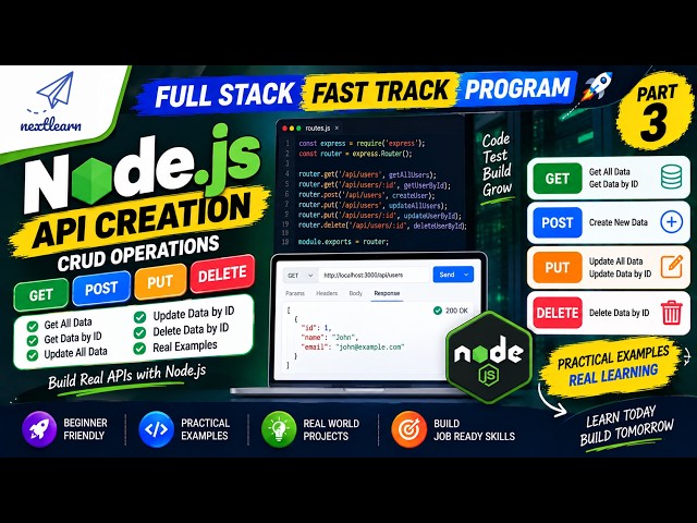 Node.js Backend API Part 03| CRUD Operations & HTTP Methods