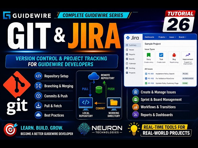 Day 26 | Git & Jira for Guidewire Developers | Version Control & Project Tracking | Tutorial 26