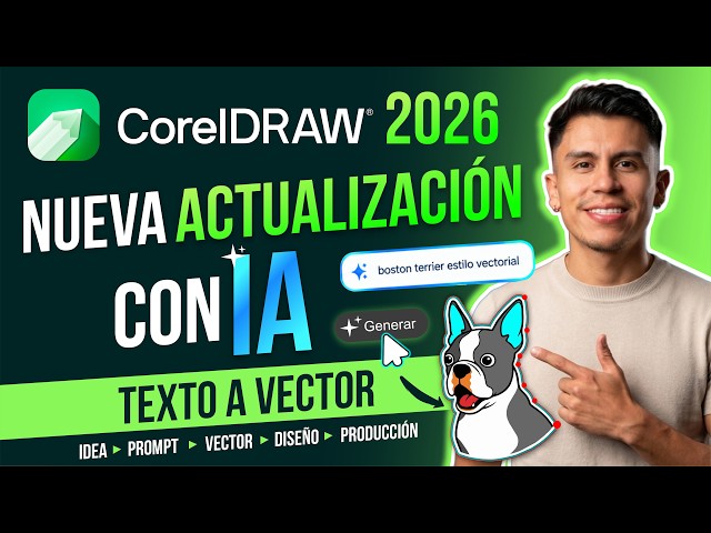 IT'S INCREDIBLE! NEW CorelDRAW 2026 UPDATE brings AI | Text-to-Vector