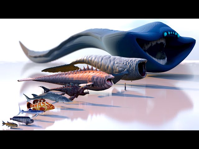 Greatest 3D Size Comparison of 100 Sea Monsters: Bloop vs El Gran Maja