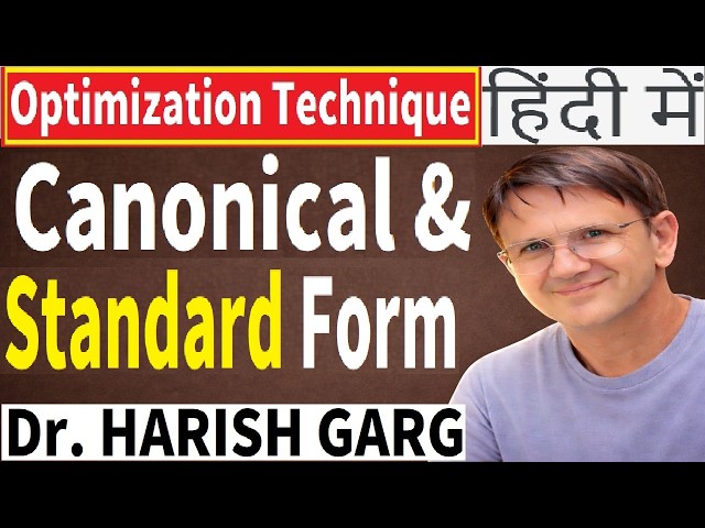 Canonical & Standard Form of LPP